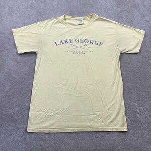 Lake George New York T-Shirt ComfortWash Short Sleeve Mens Medium Rowing